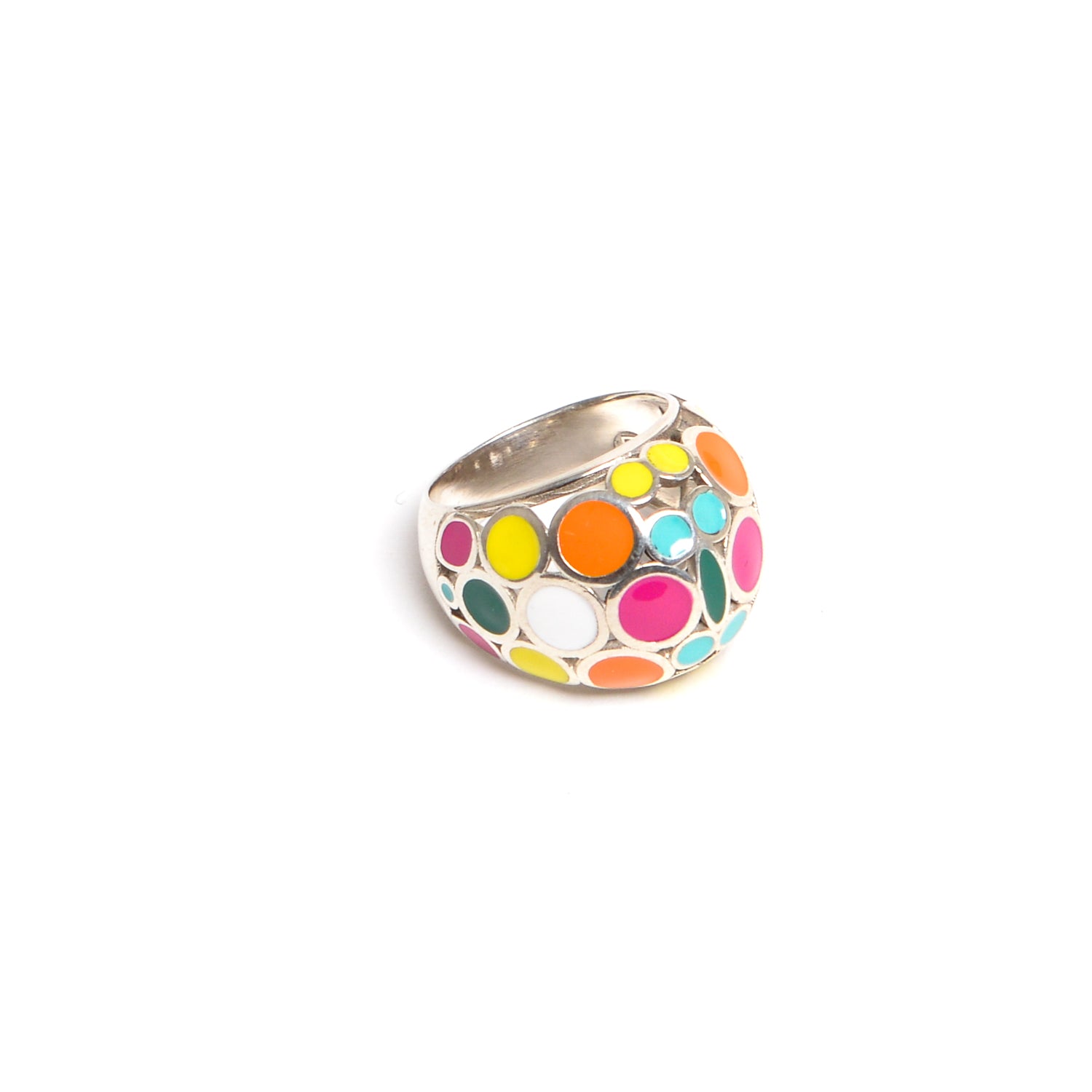 D'AMICO Anello Smalto Multicolor In Vendita