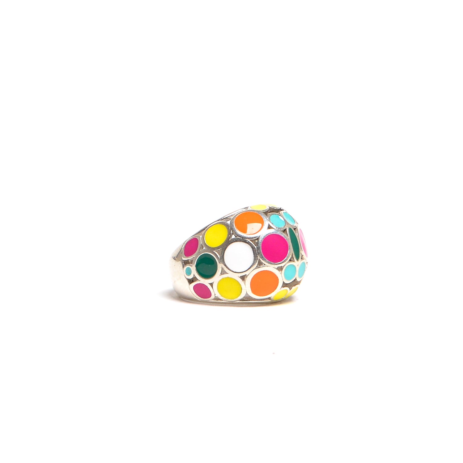 D'AMICO Anello Smalto Multicolor In Vendita