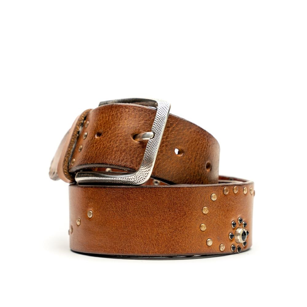 D'AMICO Cintura Cuoio Vintage Brown Chiaro Italy