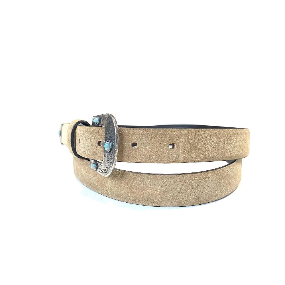 D'AMICO Cintura Camox Suede Fibbia Texas Turchesi Promozione