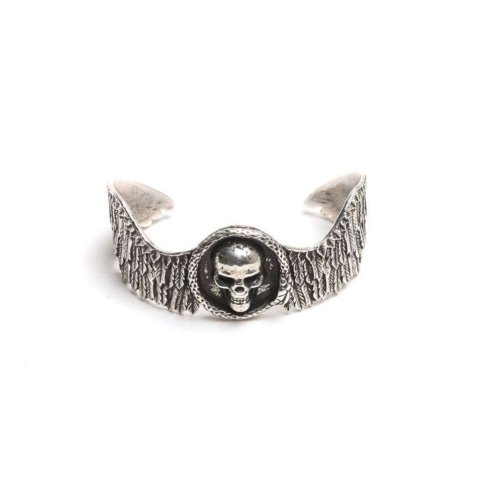 D'AMICO Bracciale Rigido Ali + Teschio Negozi Online