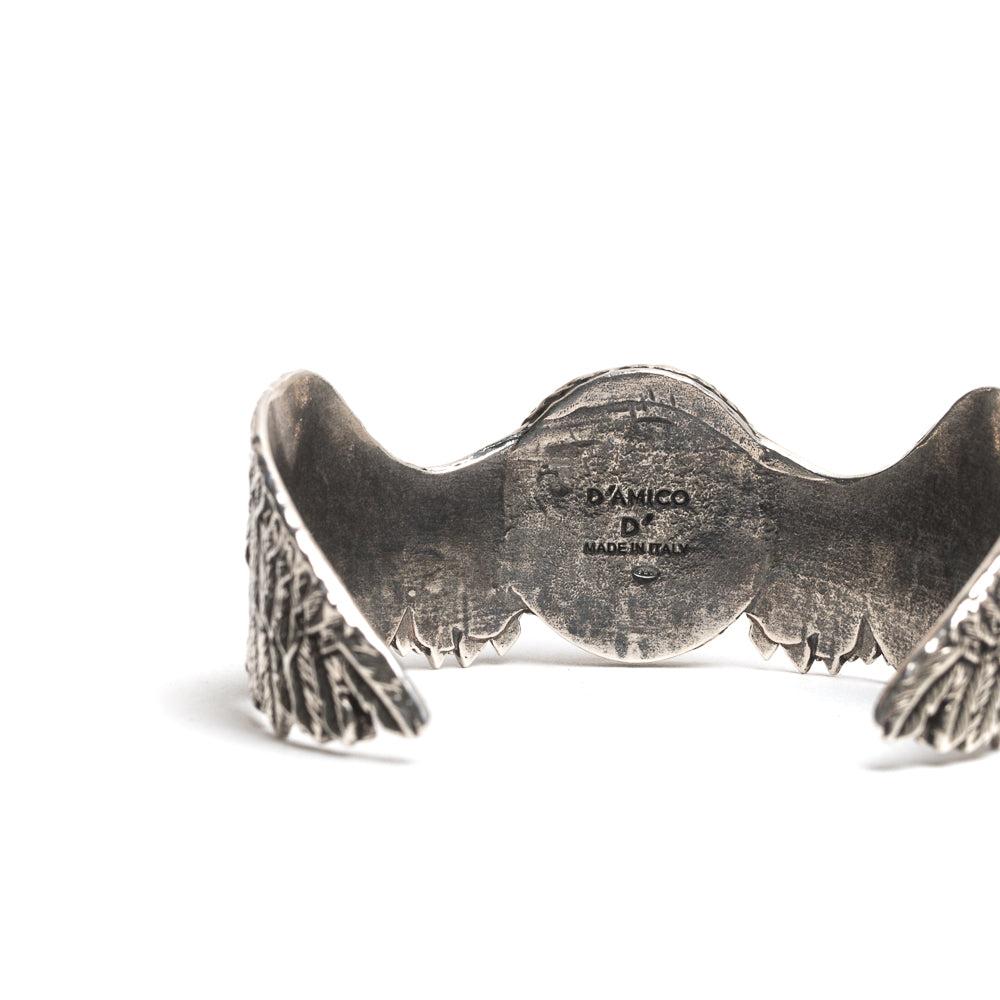 D'AMICO Bracciale Rigido Ali + Teschio Negozi Online
