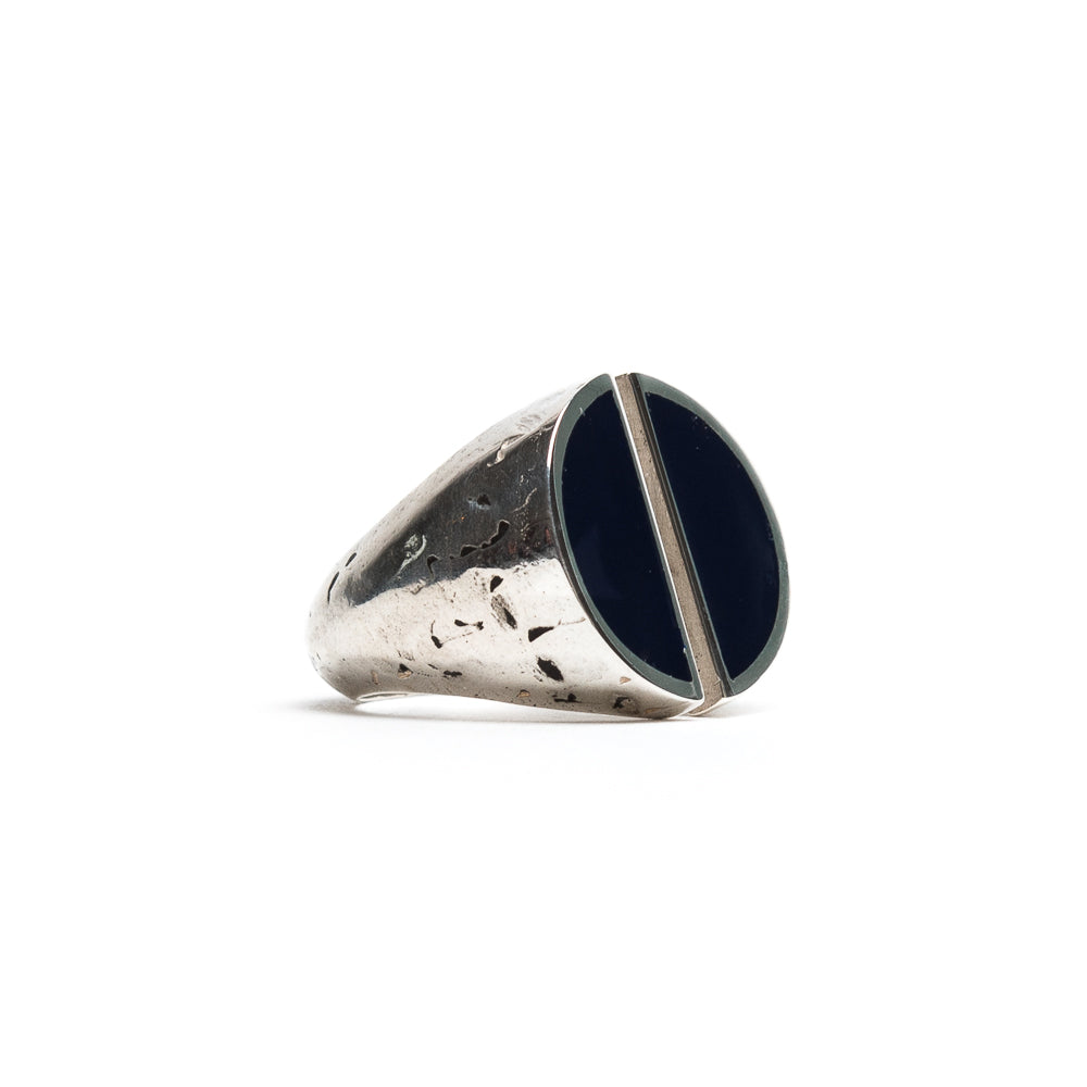 D'AMICO Anello Taglio con Lacca Blu Hotsell