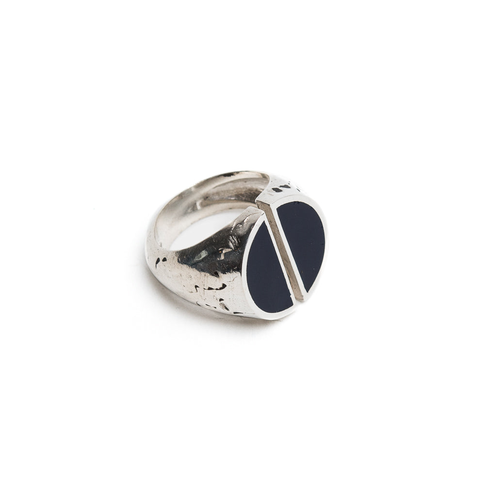 D'AMICO Anello Taglio con Lacca Blu Hotsell