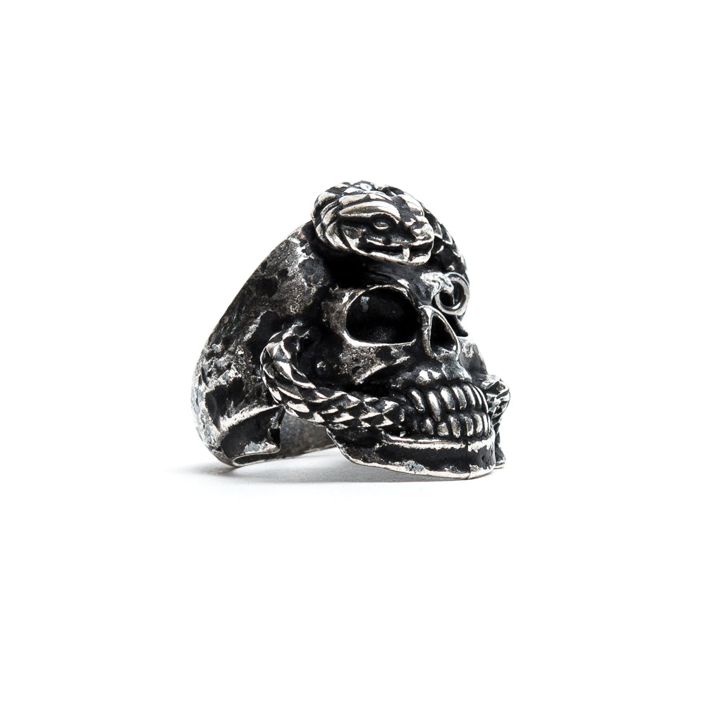 D'AMICO Anello Teschio Piercing e Serpente Negozio