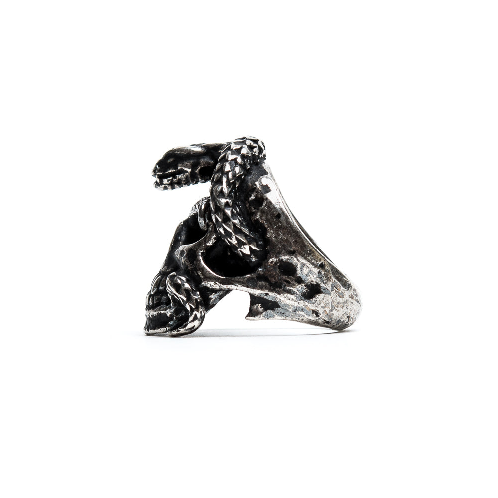 D'AMICO Anello Teschio Piercing e Serpente Negozio