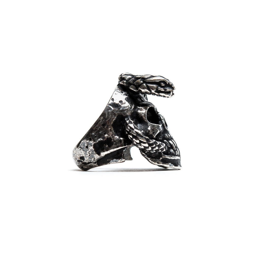 D'AMICO Anello Teschio Piercing e Serpente Negozio