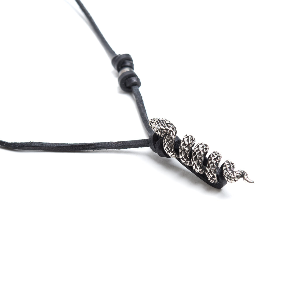 D'AMICO Collana Cuoio + Serpente Moda