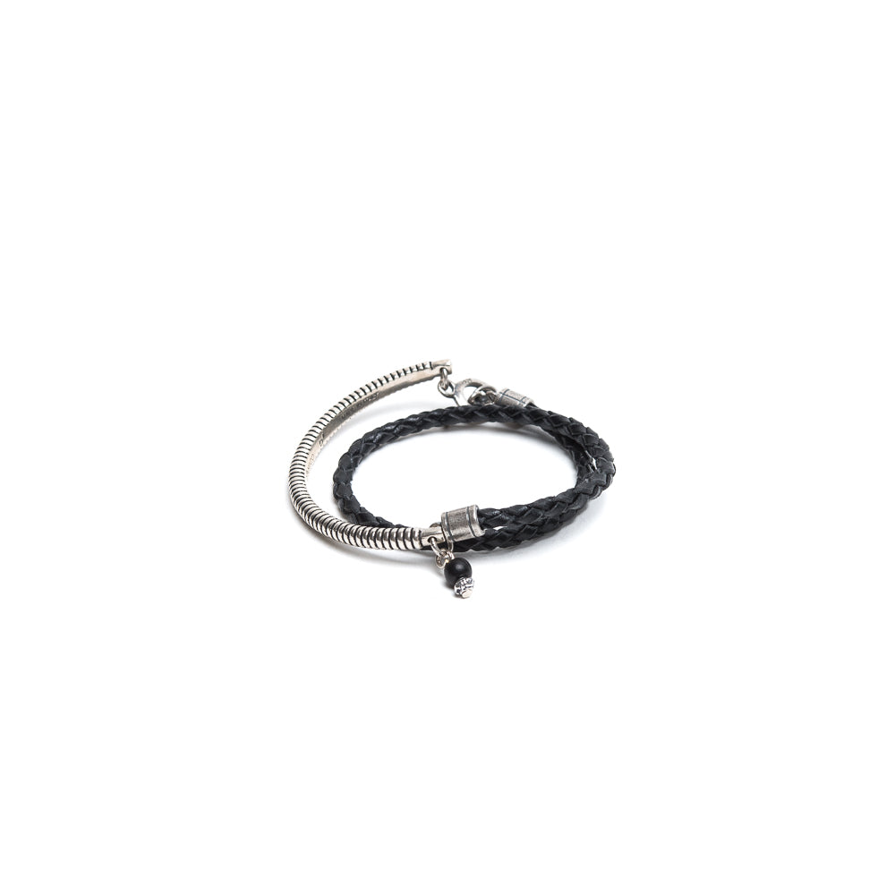 D'AMICO Bracciale Scooby Nero + Argento 925 Italy